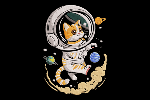 Astronaut Cat in Space