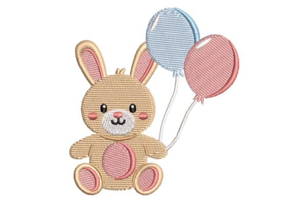 Bunny with Balloons: A Warm, Playful Embroidery Design Review