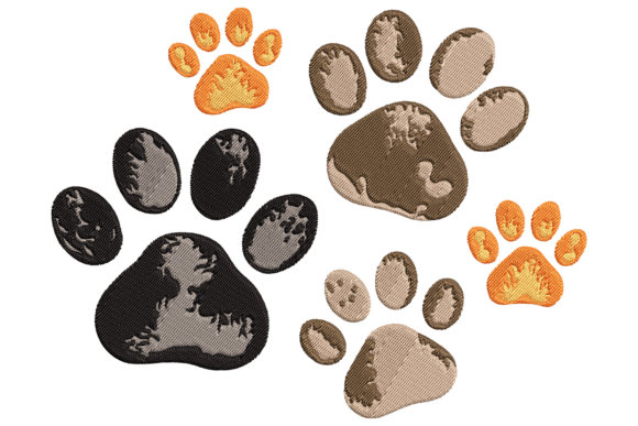 Colorful Animal Paw: A Joyful Embroidery Design for Meaningful Gifts