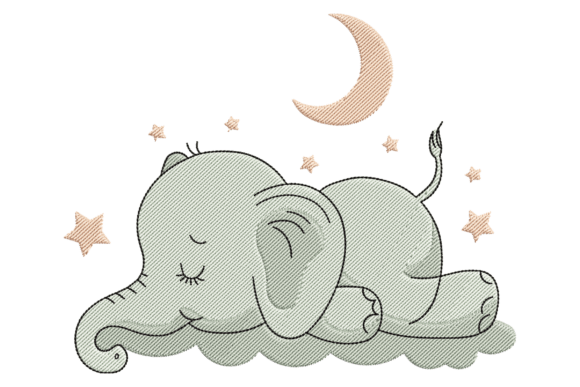 Cute Sleeping Elephant