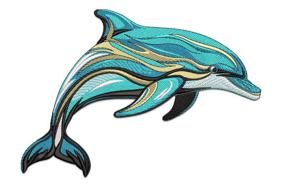Dolphin Painting: A Seasonal Embroidery Gem for Ocean-Themed Gifts