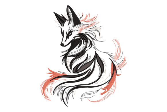 Fox Sketch: A Charming Woodland Embroidery Design for Personalized Gifts