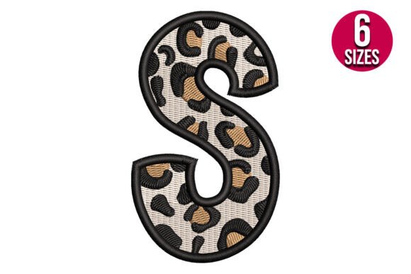 Leopard Print Alphabet Font Letter S