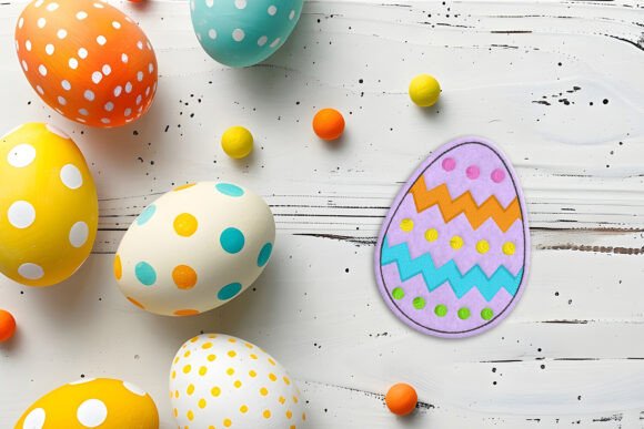 Patterned Easter Egg ITH Feltie Applique