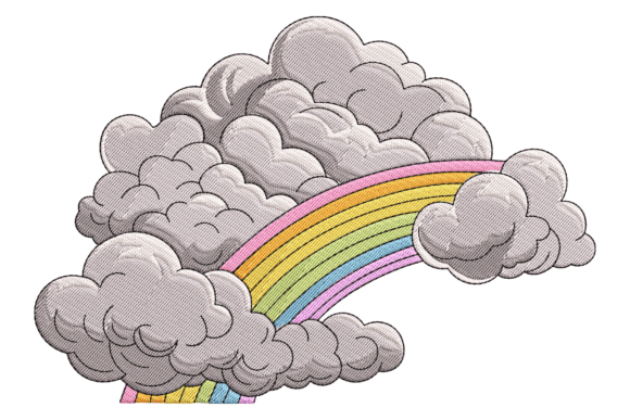 Rainbow Cloud: A Whimsical Embroidery Design Worth Every Stitch