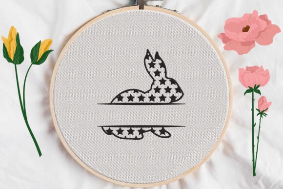 Split Bunny Monogram Frame